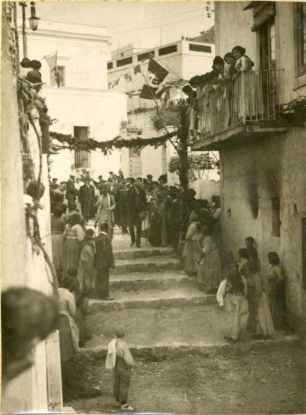 King Gustaf V and Queen Victoria of Sweden visiting Anacapri 1913